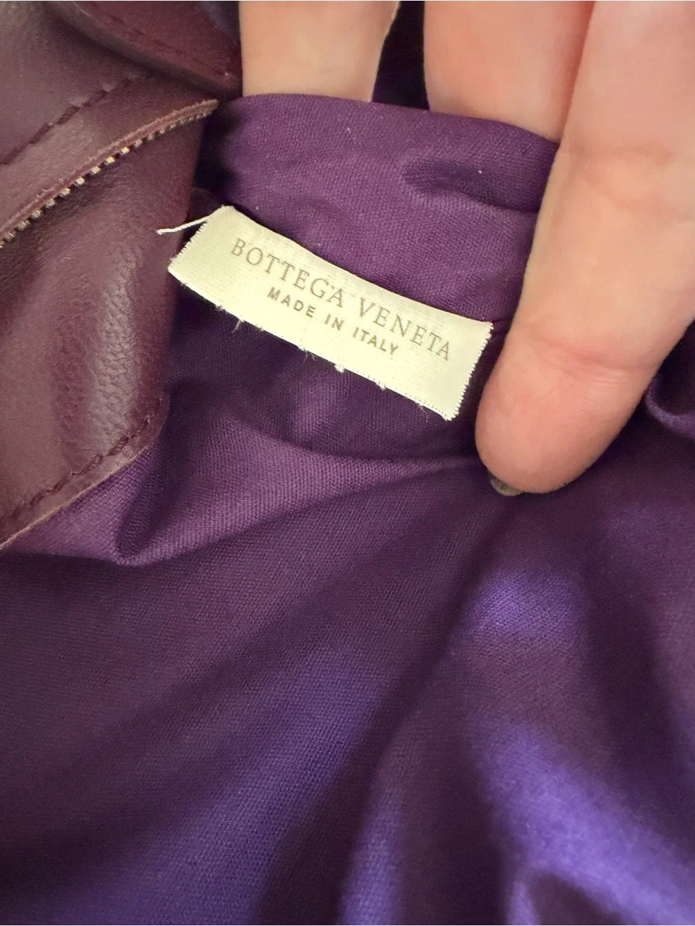 Bottega Veneta Large Roma Intrecciato Gold Wine Burgundy Suede Leather Bag + COA